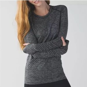 Lululemon Rest Less Pullover Heathered Black Size 2
